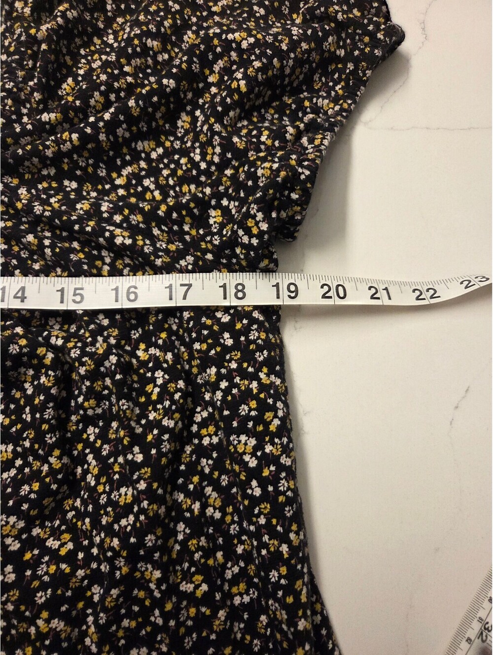 FatFace Women's Black Floral Off-Shoulder Blouse Size UK 14 EU 42 - Picture 7 of 8
